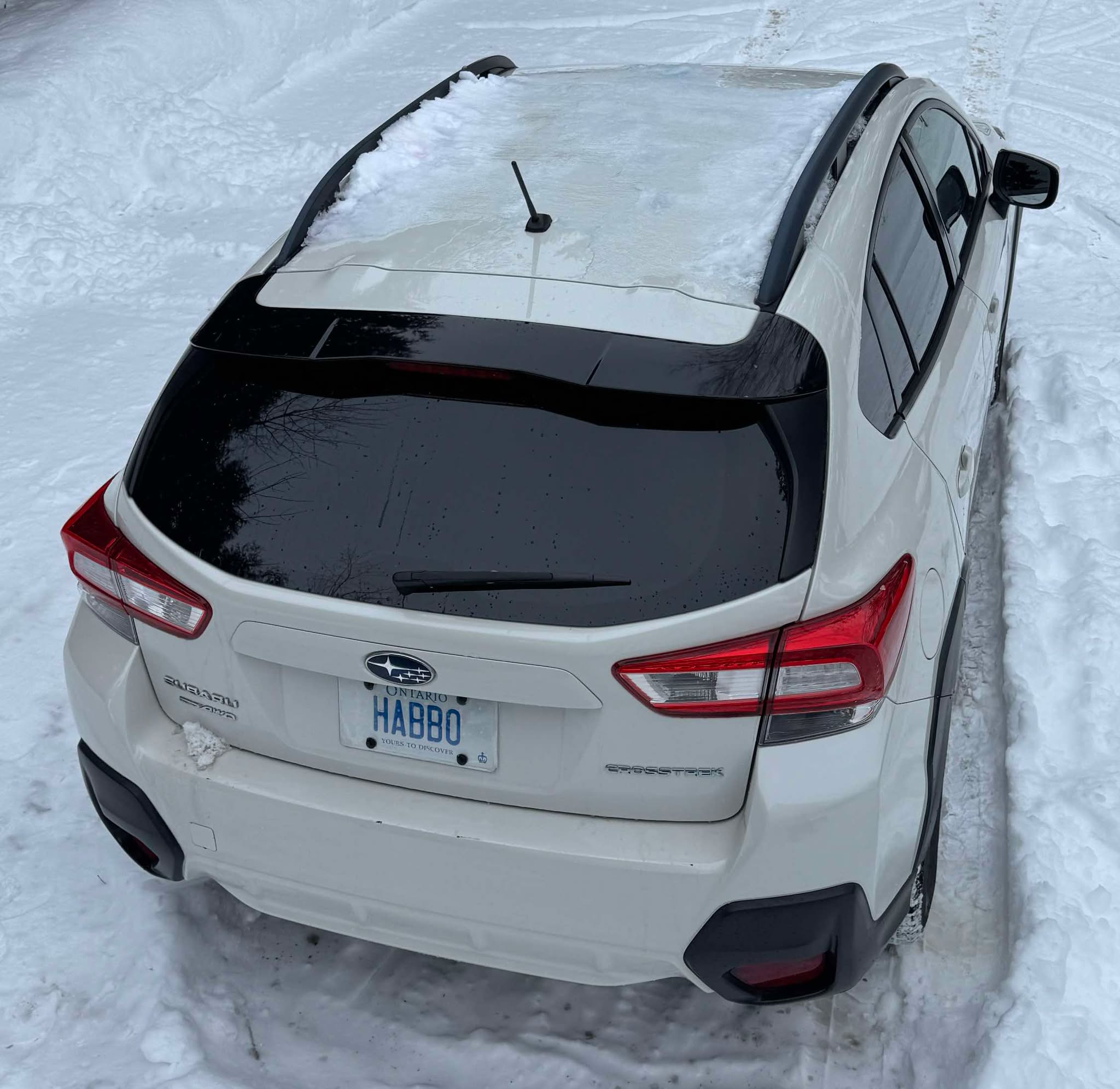 The back of the car